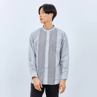 M231 Kemeja Pria Koko Panjang Abu 2863