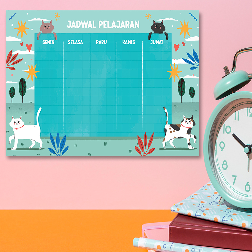 Jual Jadwal Pelajaran Free Spidol sudah di laminasi bisa di hapus ...