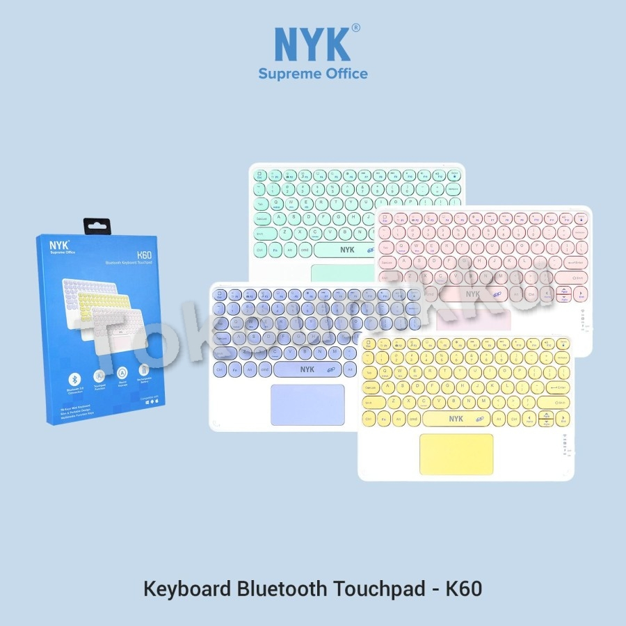 Jual Keyboard Bluetooth Slim Mini Touchpad NYK K60 (with trackpad ...