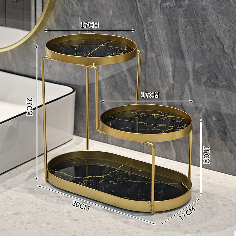 Jual Rak Kosmetik Make Up Gold / Marble Vanity tier/ Tray Marble ...
