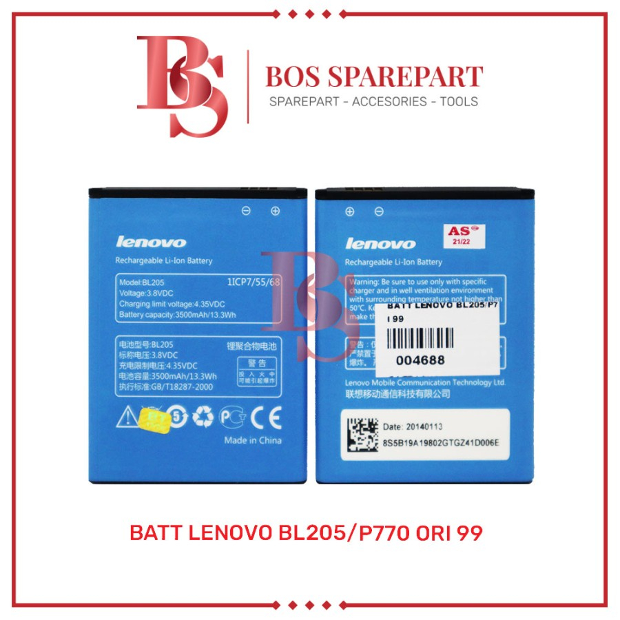 Jual BATTERY LENOVO BL205 P770 ORI 99 BATERAI BATRE Shopee
