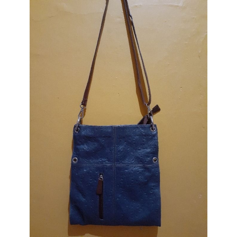 Jual Tas Selempang Kulit Asli / Kulit Motif (preloved) | Shopee Indonesia