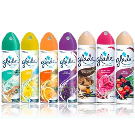 Jual ORIGINAL PARFUM PENGHARUM RUANGAN GLADE AEROSOL 350ML KEMASAN