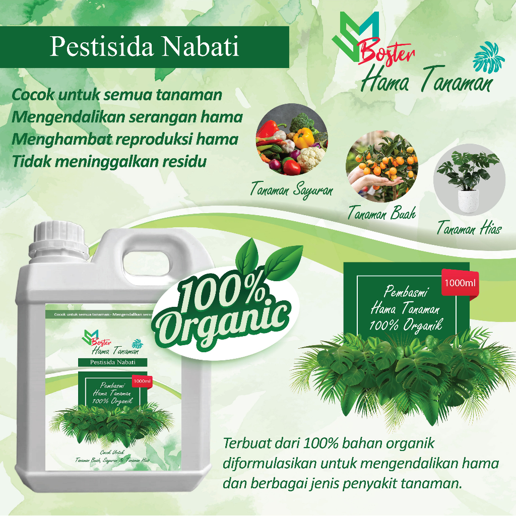 Jual Pestisida Nabati Obat Hama Tanaman Kutu Putih Ulat Daun Lalat Buah Ml Ampuh Shopee