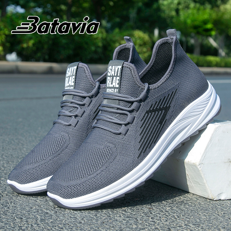 Jual Batavia Sepatu Olahraga Pria Slip On Tenun Terbang Mempesona Asli