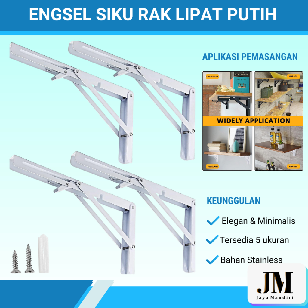 Jual Vincitory Engsel Siku Rak Meja Lipat Foldable Bracket Ambalan