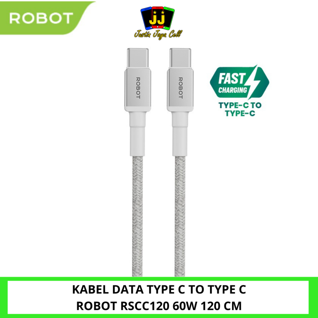 Jual Kabel Data Type C To Type C Robot Rscc W Cm Fast Charging Shopee Indonesia