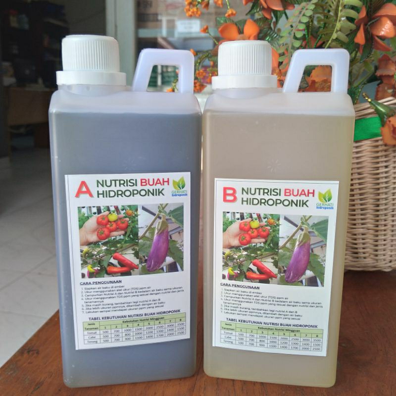 Jual Nutrisi Hidroponik Ab Mix Cair Buah Liter A Dan Liter B