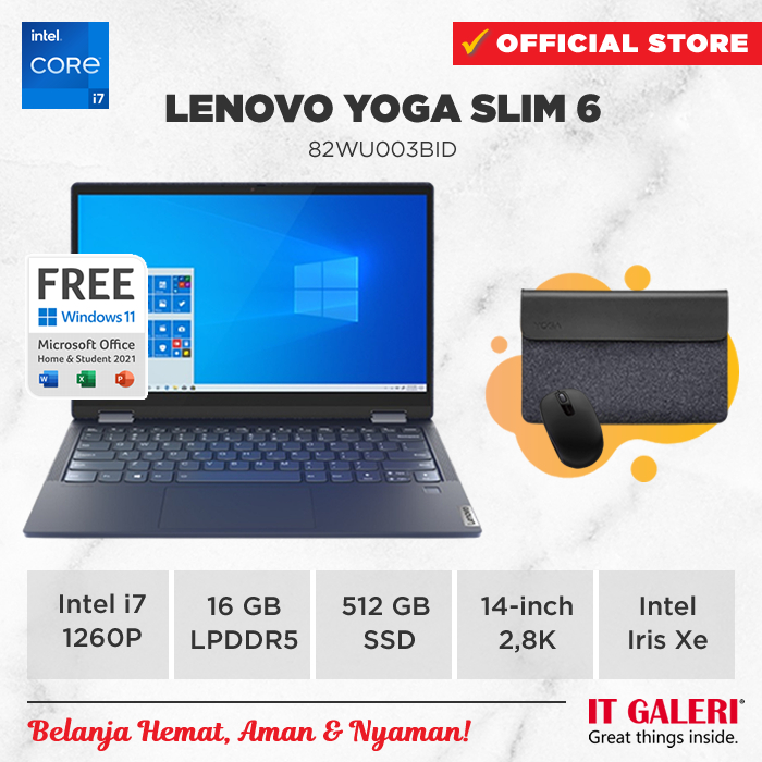 Jual Lenovo Yoga Slim I Iap Wu Bid Core I P Gb Gb Ssd K Win Home