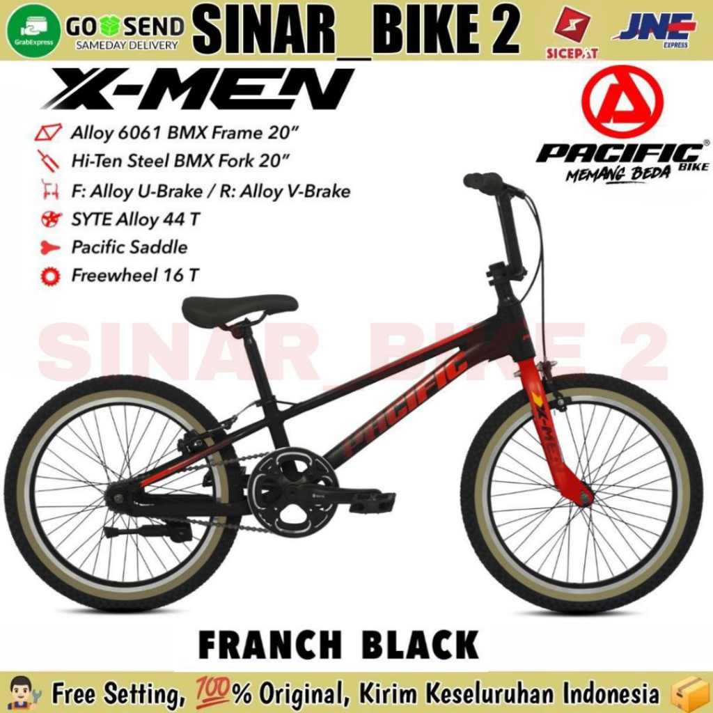 Jual Sepeda Anak Laki BMX PACIFIC X MEN Alloy Ukuran 20 Inch Usia 8-10 Tahun | Shopee Indonesia