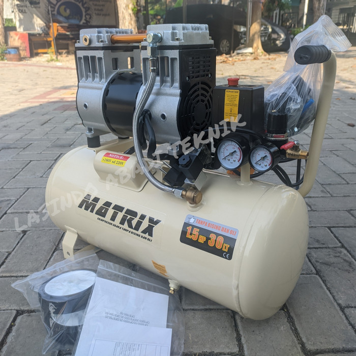 Jual kompresor silent 1.5 hp 30 liter oilless OFS1000-30 Matrix ...