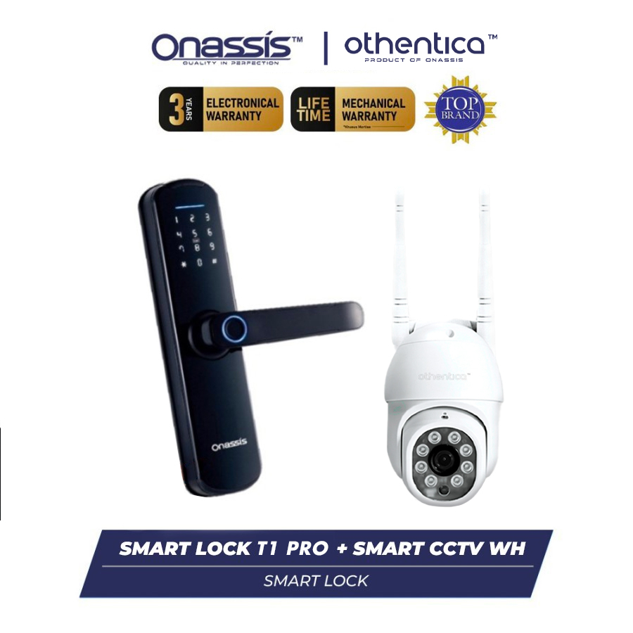 Jual Onassis Smart Bundling Smart Lock T1 Pro Wifi & Othentica CCTV ...