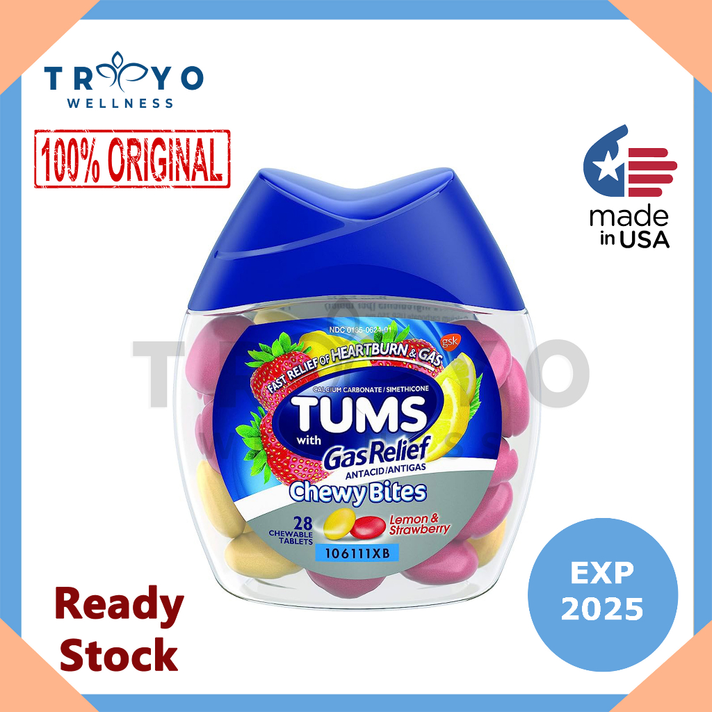 Jual TUMS Antacid Chewy Bites Gerd Asam Lambung Maag calcium carbonate