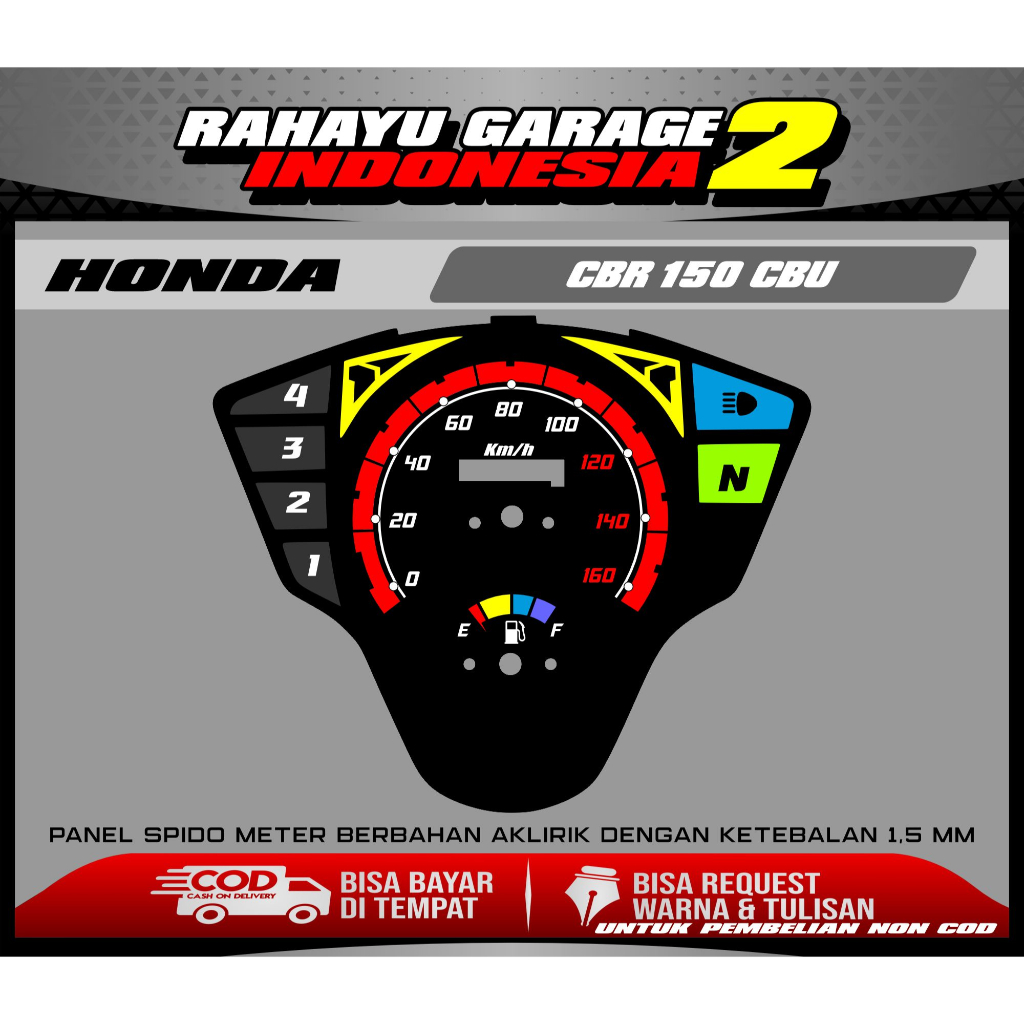 Jual papan speedometer custom blade old panel spido meter custom blade ...