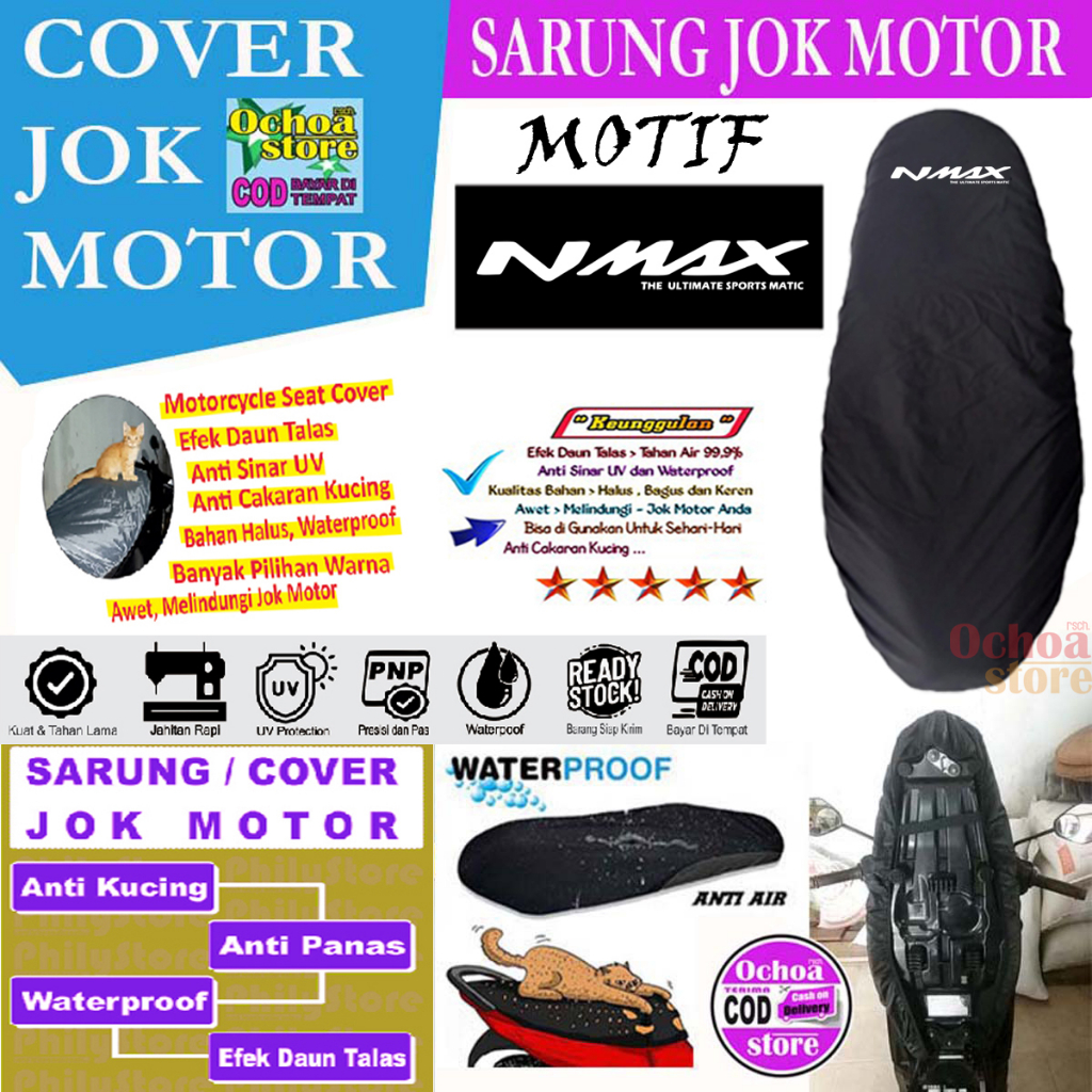 Jual Cover seat / Sarung Jok Motor Anti kucing & Air Cover Jok Murah