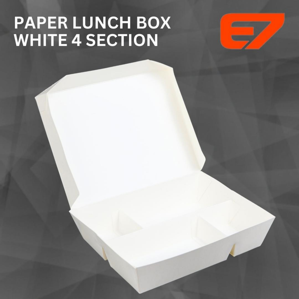 Jual Paper Lunch Box Putih Sekat Kotak Makan Kertas Takeaway Box Shopee Indonesia