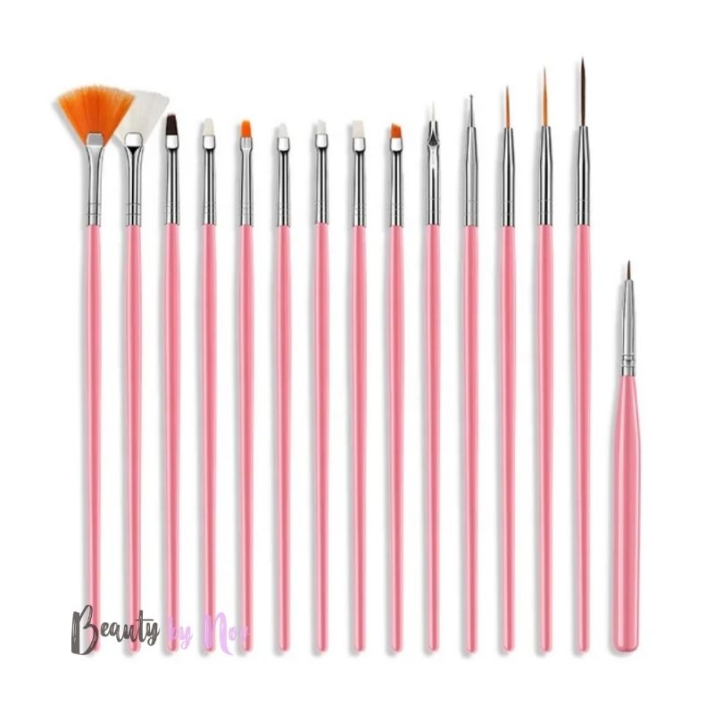 Jual 15 IN 1 NAIL BRUSH SET Kuas Kuku Nail Art Liner Drawing | Shopee ...
