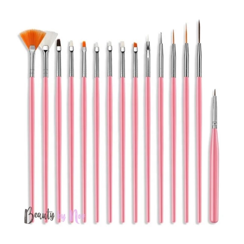 Jual 15 In 1 Nail Brush Set Kuas Kuku Nail Art Liner Drawing Shopee