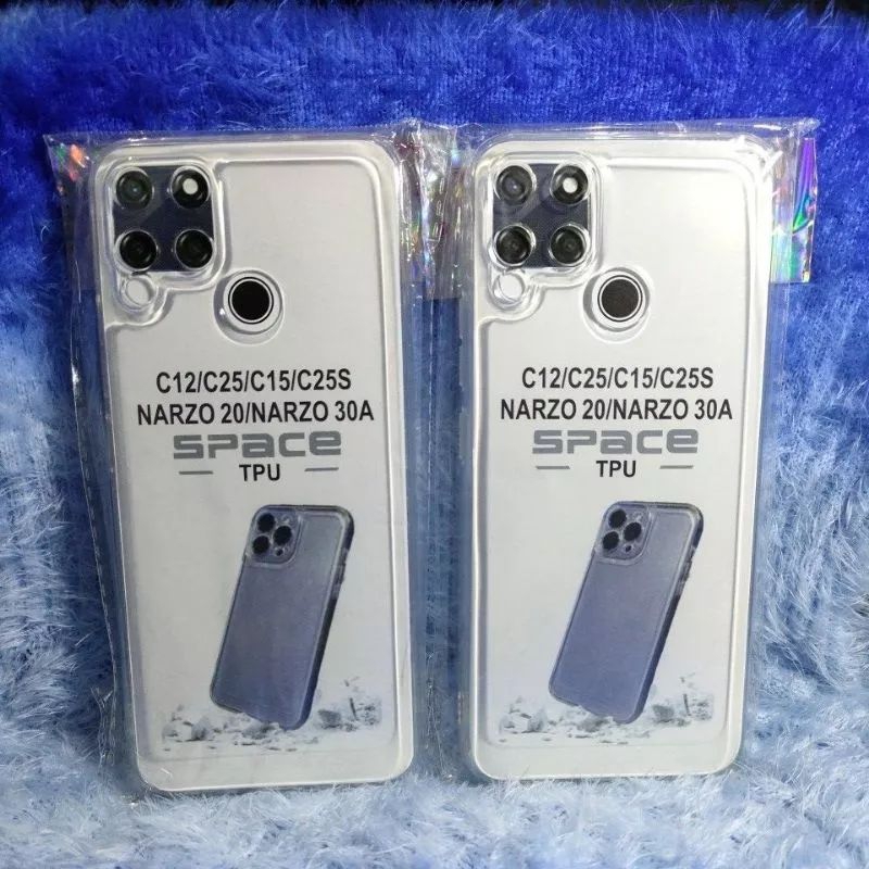 softcase/silikon bening transparan hp realme C15 case TPU bening clear  pelindung camera