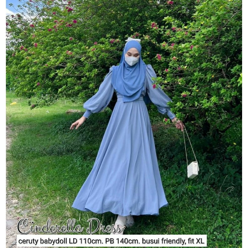 Jual dress Cinderella dress maxy gamis perempuan brukat dres