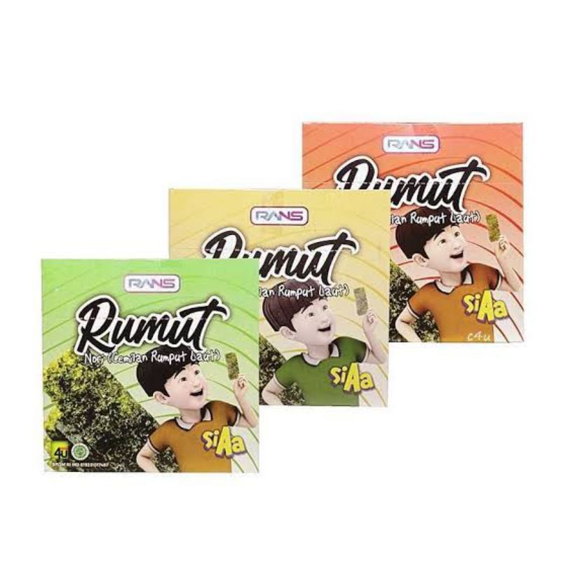 Jual Rumut Rans Snack rumput laut 1 pack isi 12 pcs | Shopee Indonesia