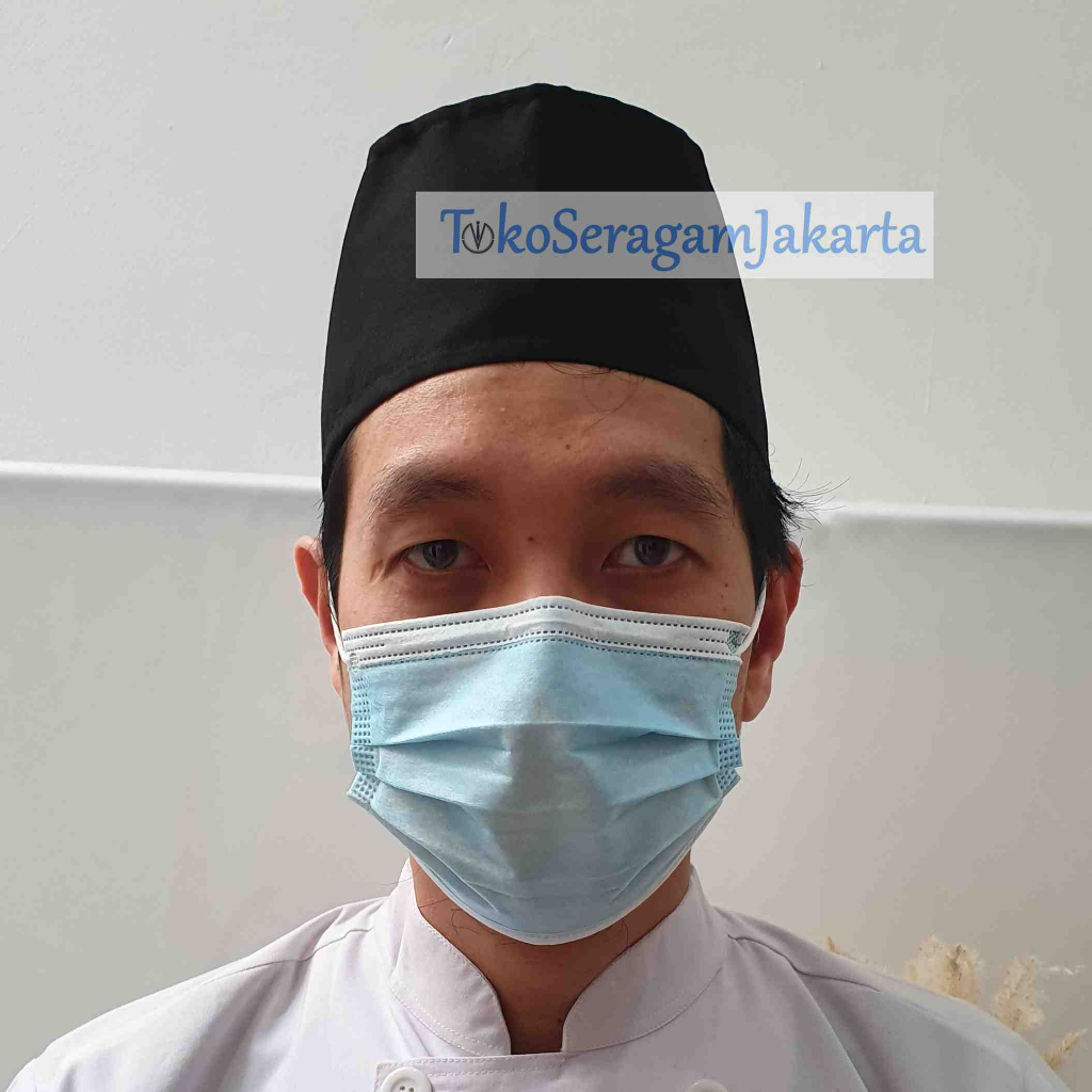 Jual Topi Chef model Peci Topi Koki Hitam | Shopee Indonesia