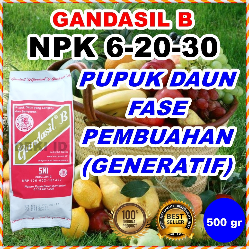 Jual Gandasil B Merah 500 Gr Pupuk Buah Bunga NPK Generatif Nutrisi ...