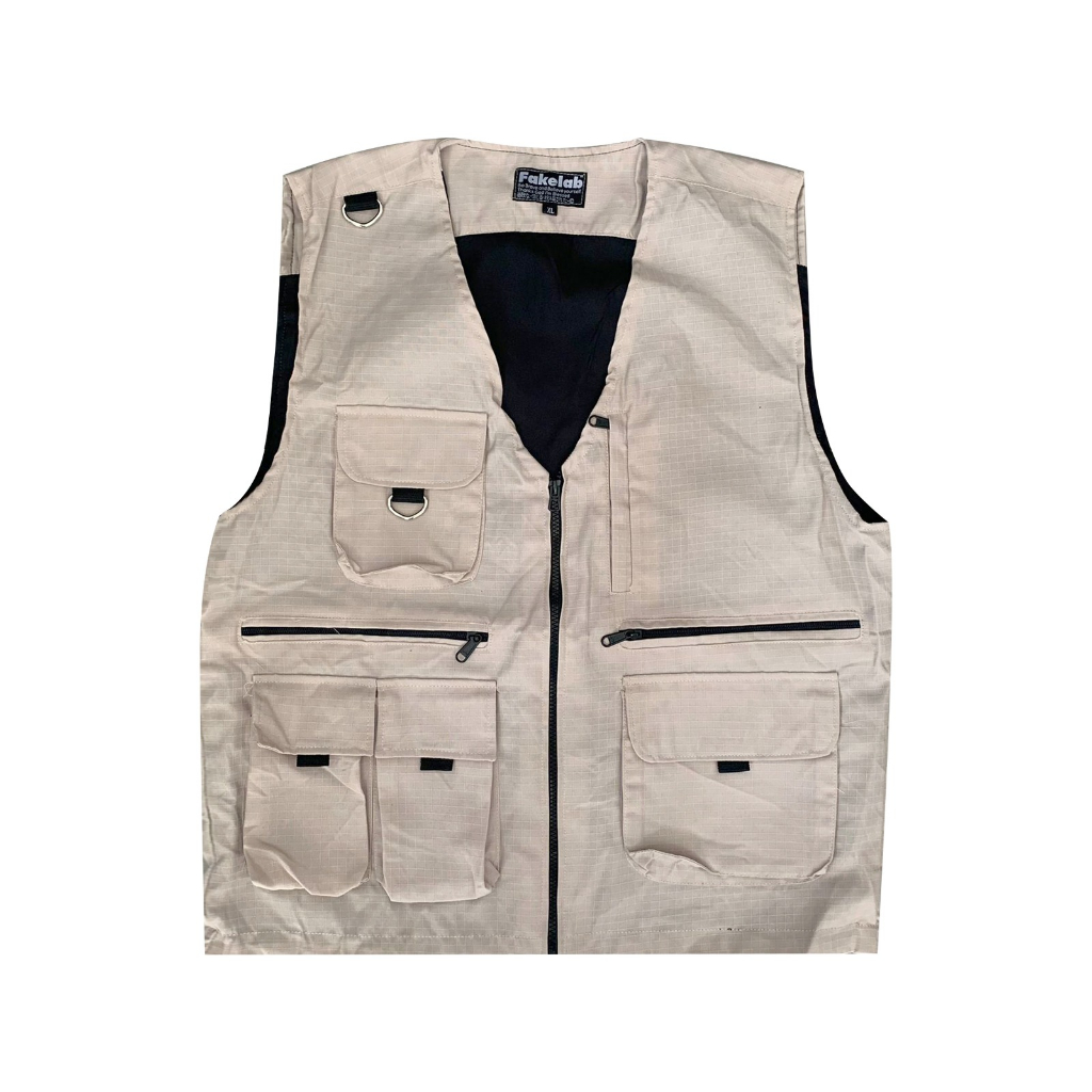 Jual Fakelab Tactical Vest Ribstop Hitam Beige Olive Jumbo Rompi