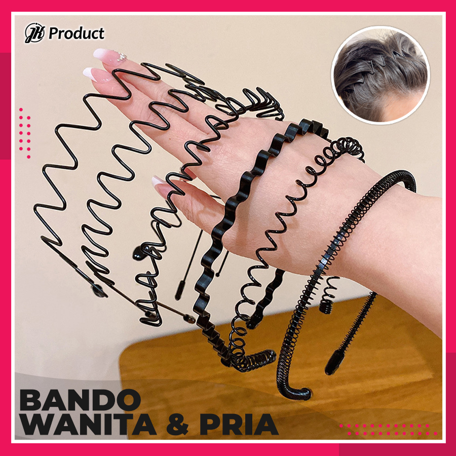 Jual Bando Hitam Korea Kawat Rambut Wanita Pria | Shopee Indonesia