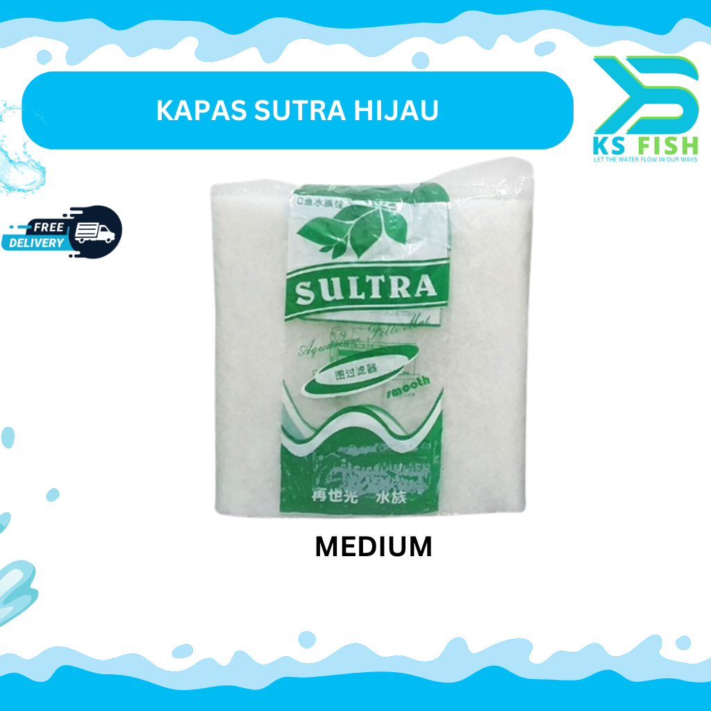Jual KAPAS SUTRA HIJAU MEDIUM BUSA FILTER MEDIA AQUARIUM AQUASCAPE ...