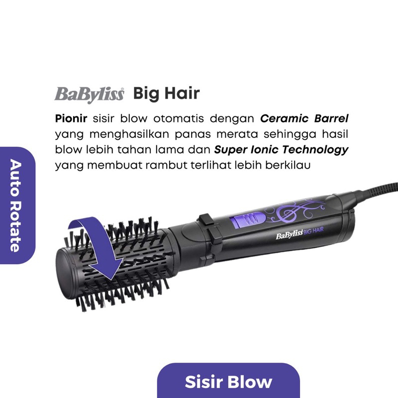 Jual Babyliss Paris Big Hair 2775U Sisir Hair Dryer Pengering Rambut