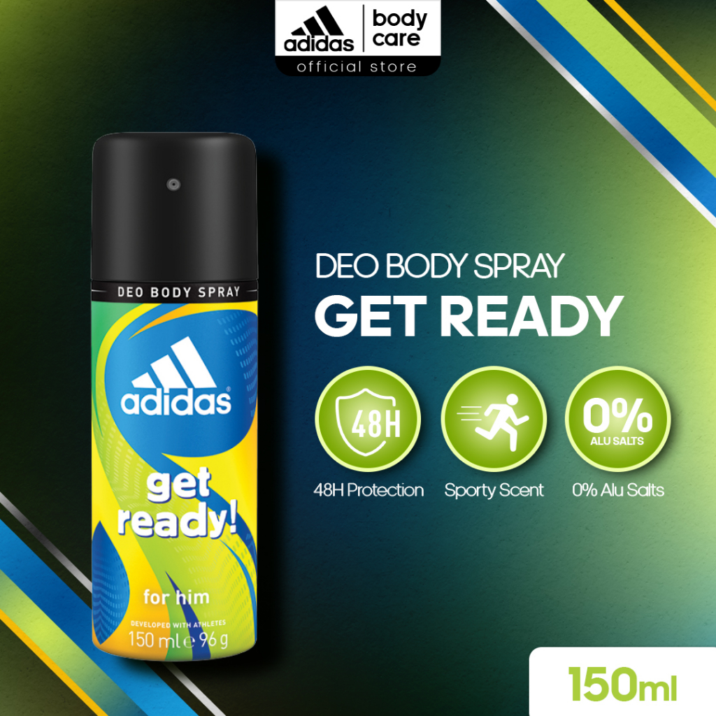 Jual ADIDAS Get Ready Deo Body Spray 150ml Shopee Indonesia