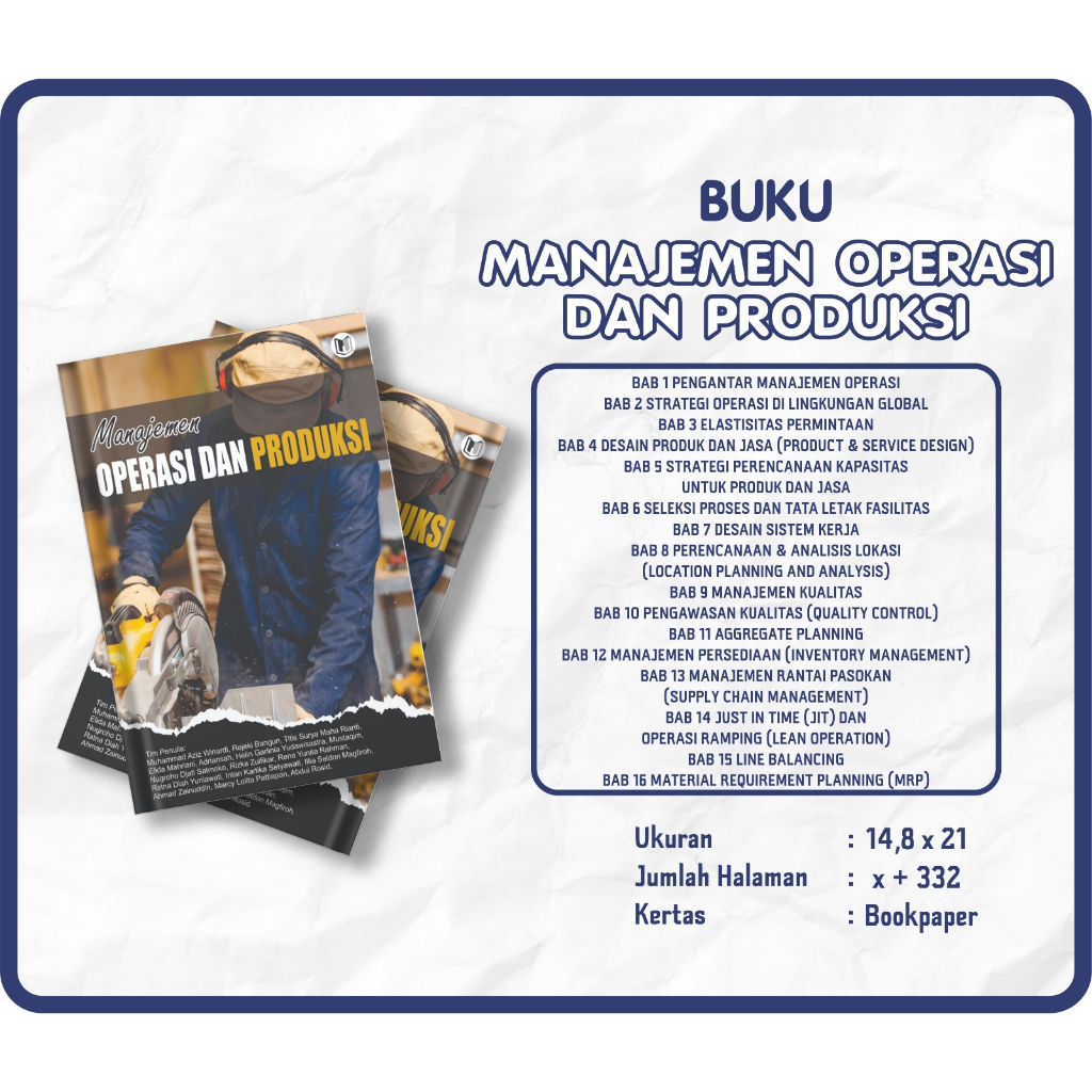 Jual BUKU MANAJEMEN OPERASI DAN PRODUKSI | Shopee Indonesia