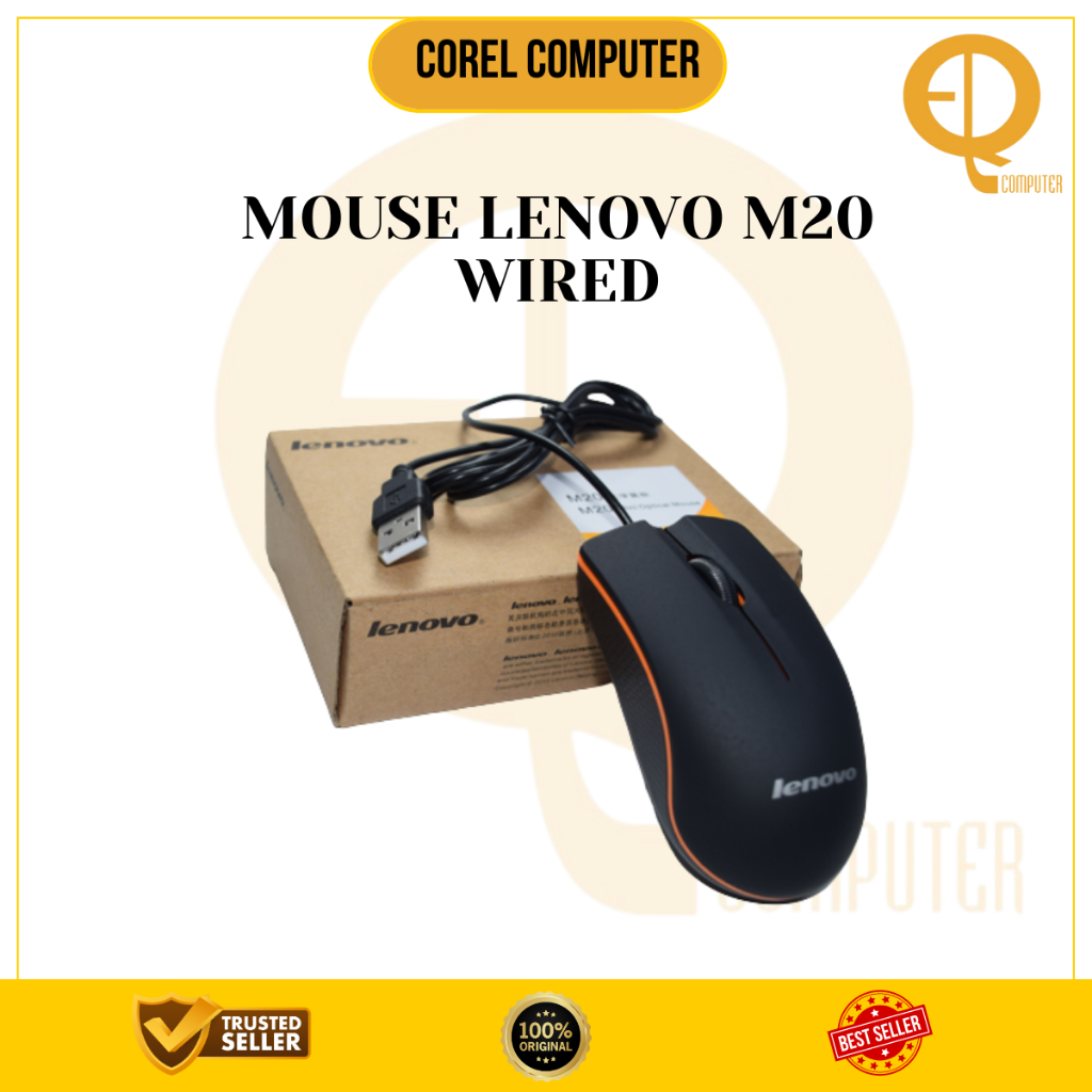 Jual MOUSE LENOVO M20 KABEL USB / LENOVO MOUSE M20 / MOUSE KABEL USB ...