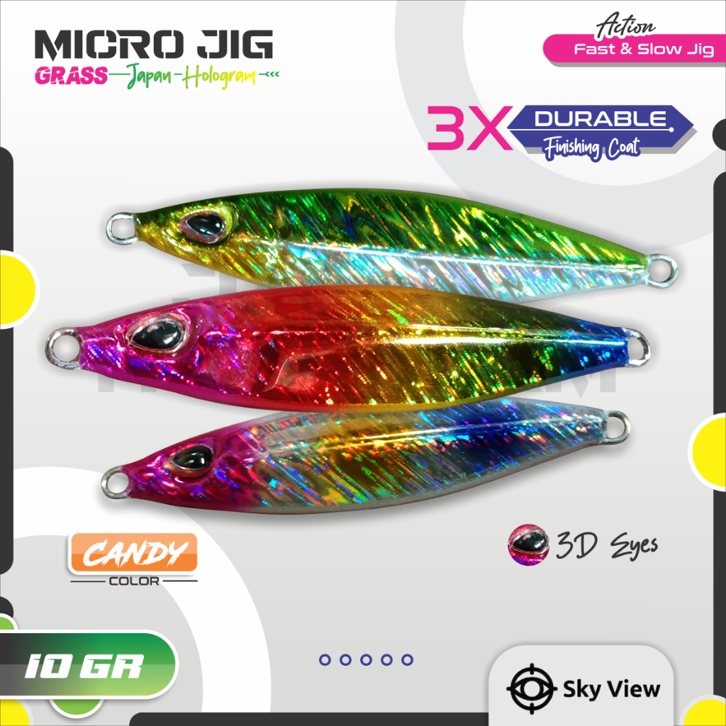 Jual Umpan Metal Jig 10 Gram Micro Jig 10 gr 10gr 10g Mikro Jig 10