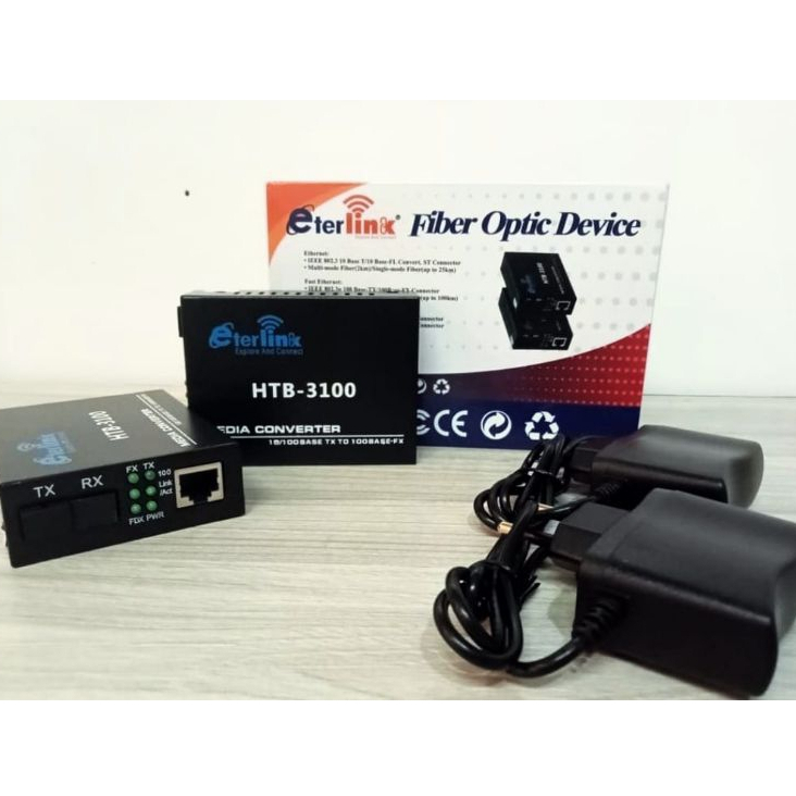 Jual HTB3100 A+B Media Converter HTB-3100 Optical Media Converter Fiber ...