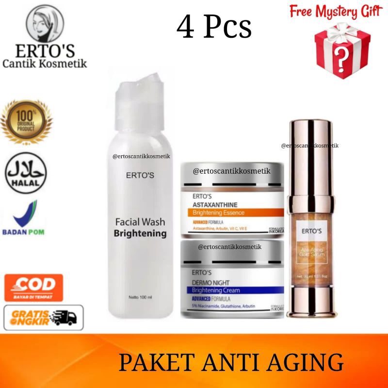 Jual ERTOS PAKET ANTI AGING DAN KULIT KUSAM WHITENING ORIGINAL (FACIAL