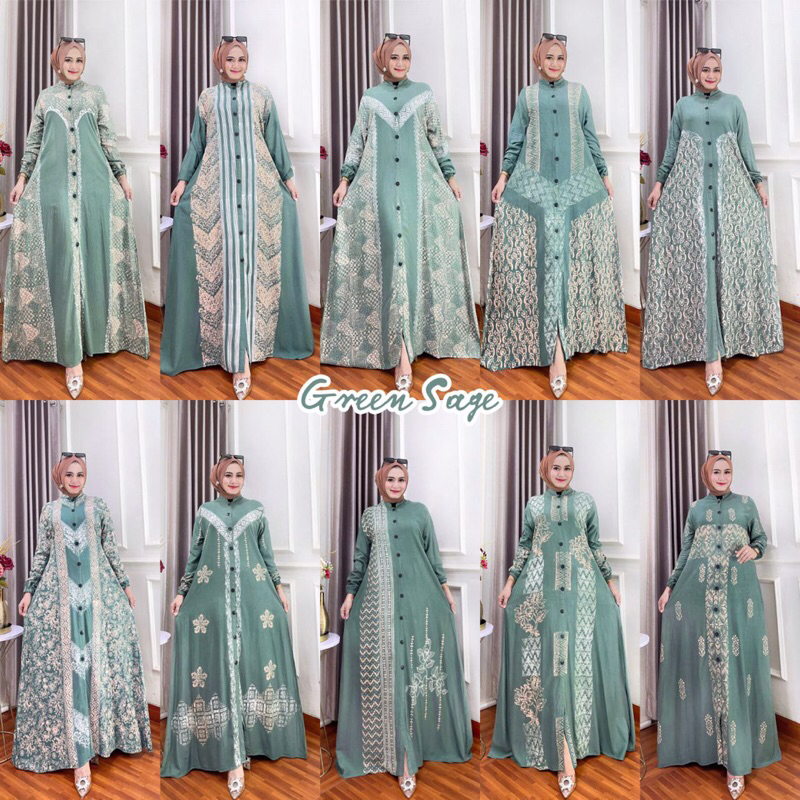 Jual Gamis Twill Ori Full Kancing Busui Freindly Gamis Twill Ori