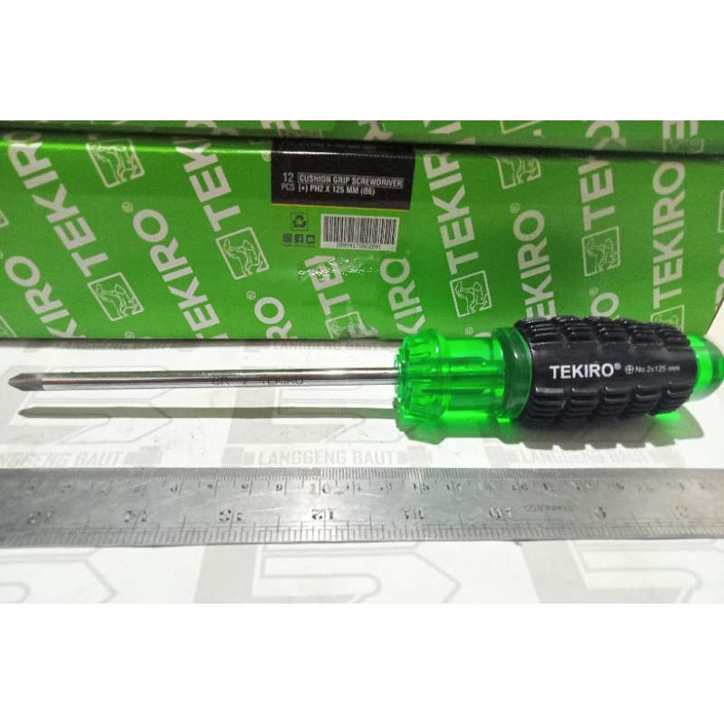 Jual Tekiro Obeng Karet 5 Inch / 125 mm PH2 Plus ( + ) Minus ...