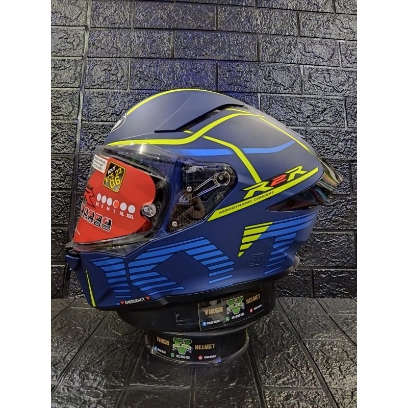 Jual HELM KYT R2R CONCAPT BLUE DOF STANDAR | Shopee Indonesia