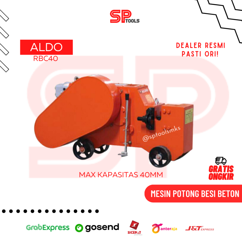 Jual MESIN POTONG PEMOTONG BAR CUTTER BETON BESI 40MM 40 MM ALDO RBC-40 ...