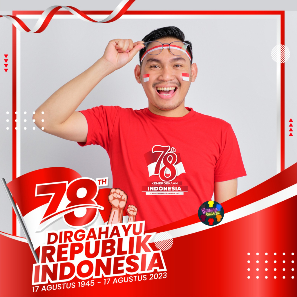 Jual GUDANGKAOS.ID Kaos Baju Distro HUT RI KE 78 TAHUN 78TH HUT ...