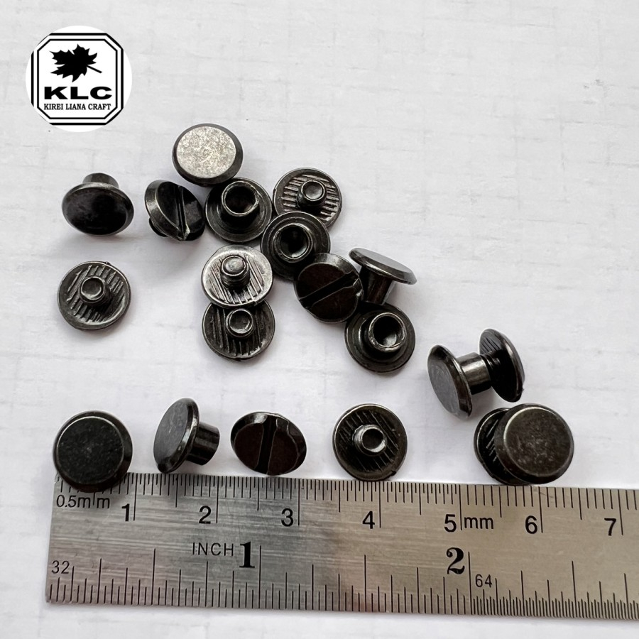 Jual Baut Skrup Screw Paku Rivet 4mm Black Nikel mur ikat pinggang ...