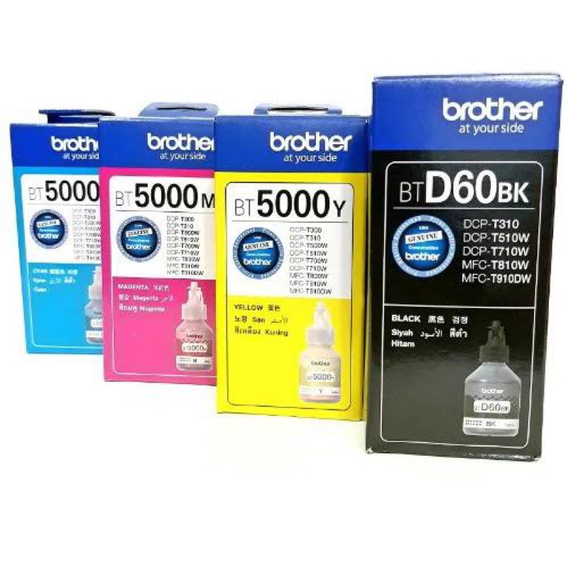 Jual Tinta brother D60 black, BT5000 cyan, yellow, magenta | Shopee ...