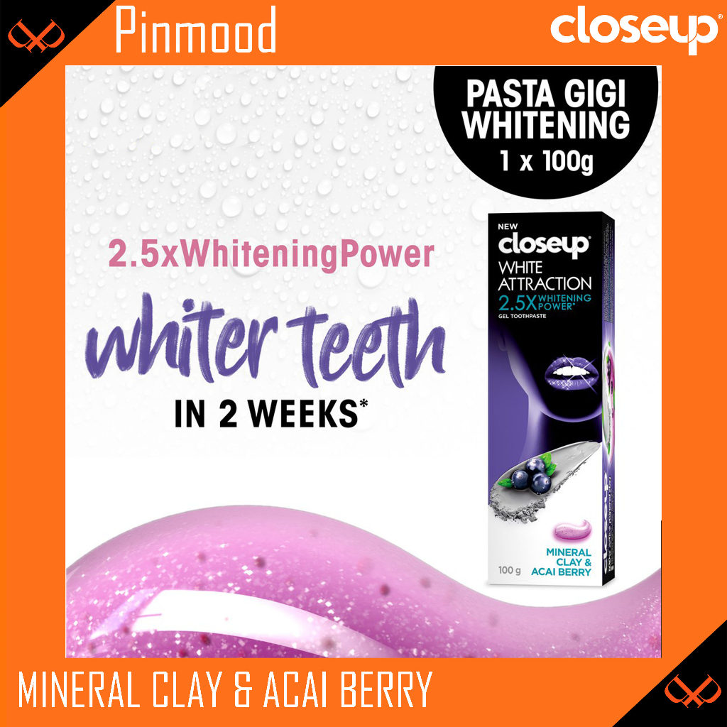 Jual CLOSEUP WHITE ATTRACTION TOOTHPASTE PASTA GIGI [ 100 G ] ACAI