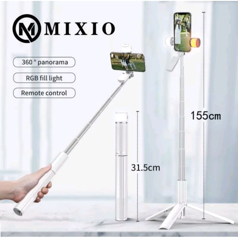 Jual Tongsis Tripod Mixio A Bluetooth With Led M Shopee Indonesia