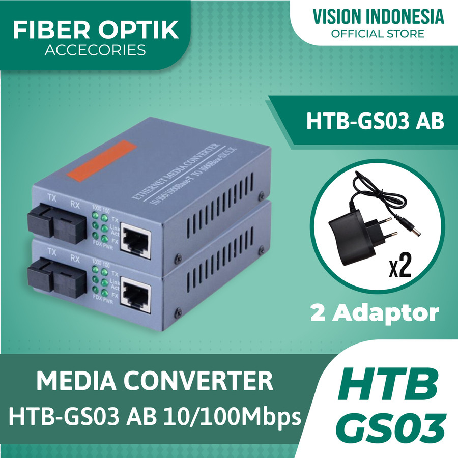 Jual Netlink HTB GS03 HTB-GS03 Gigabit Single Mode Media Converter ...