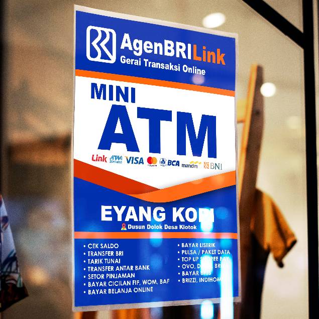 Jual POSTER / STIKER MINI ATM BRILINK (A) Shopee Indonesia