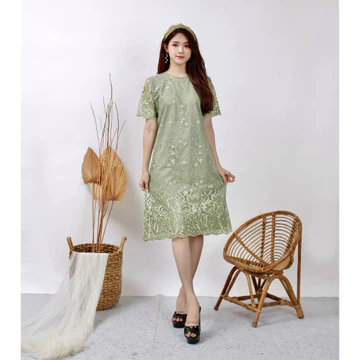 (Pasti Realpict) Dress Tile Allsize S M L XL XXL JUMBO Dress Tulle Pesta Dres Natal Dress