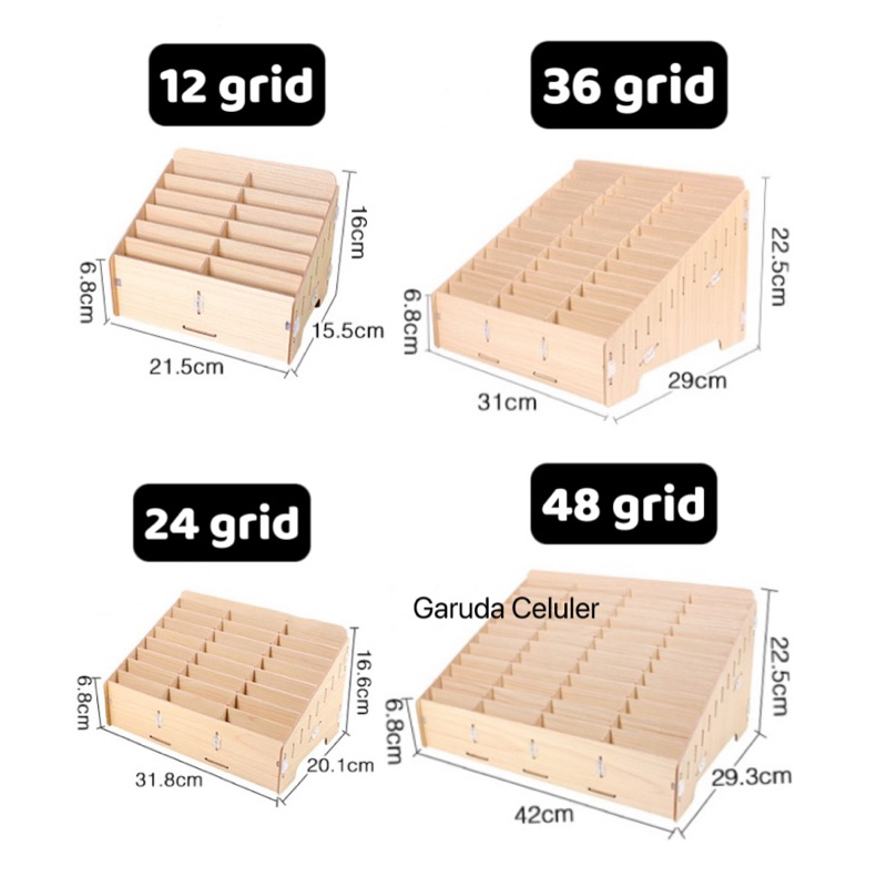 Jual RAK KAYU UNTUK SUSUNAN HANDPHONE / RAK KAYU 12 24 36 48 SUSUN ...